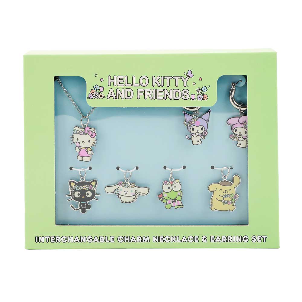 Hello Kitty Charm Necklace and Earring Set