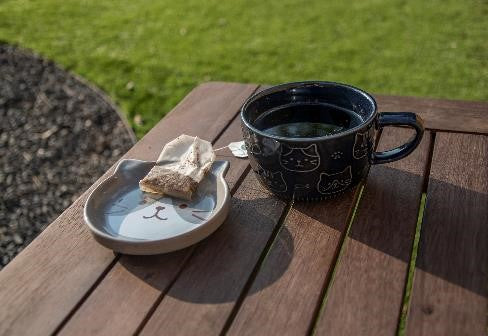 Cat Mug w/Tea Bag Holder Lid