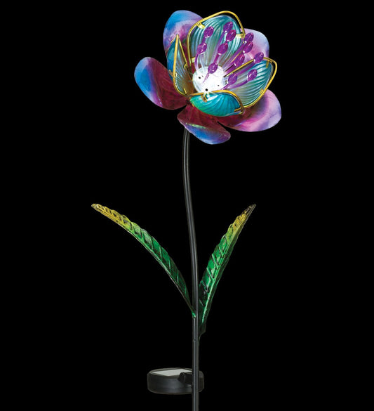 Purple Mystic Flower Solar Stake