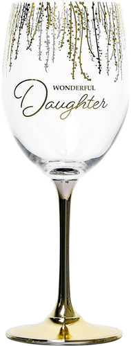 Wonderful Daughter Crystal Wine Glass