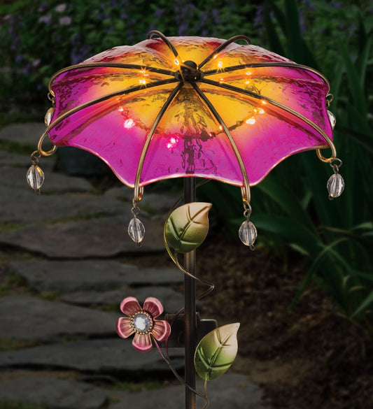 Pink Umbrella Solar Stake