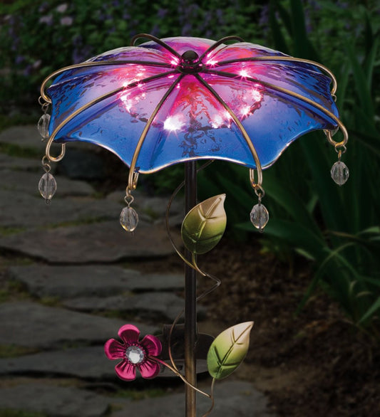 Purple Umbrella Solar Stake