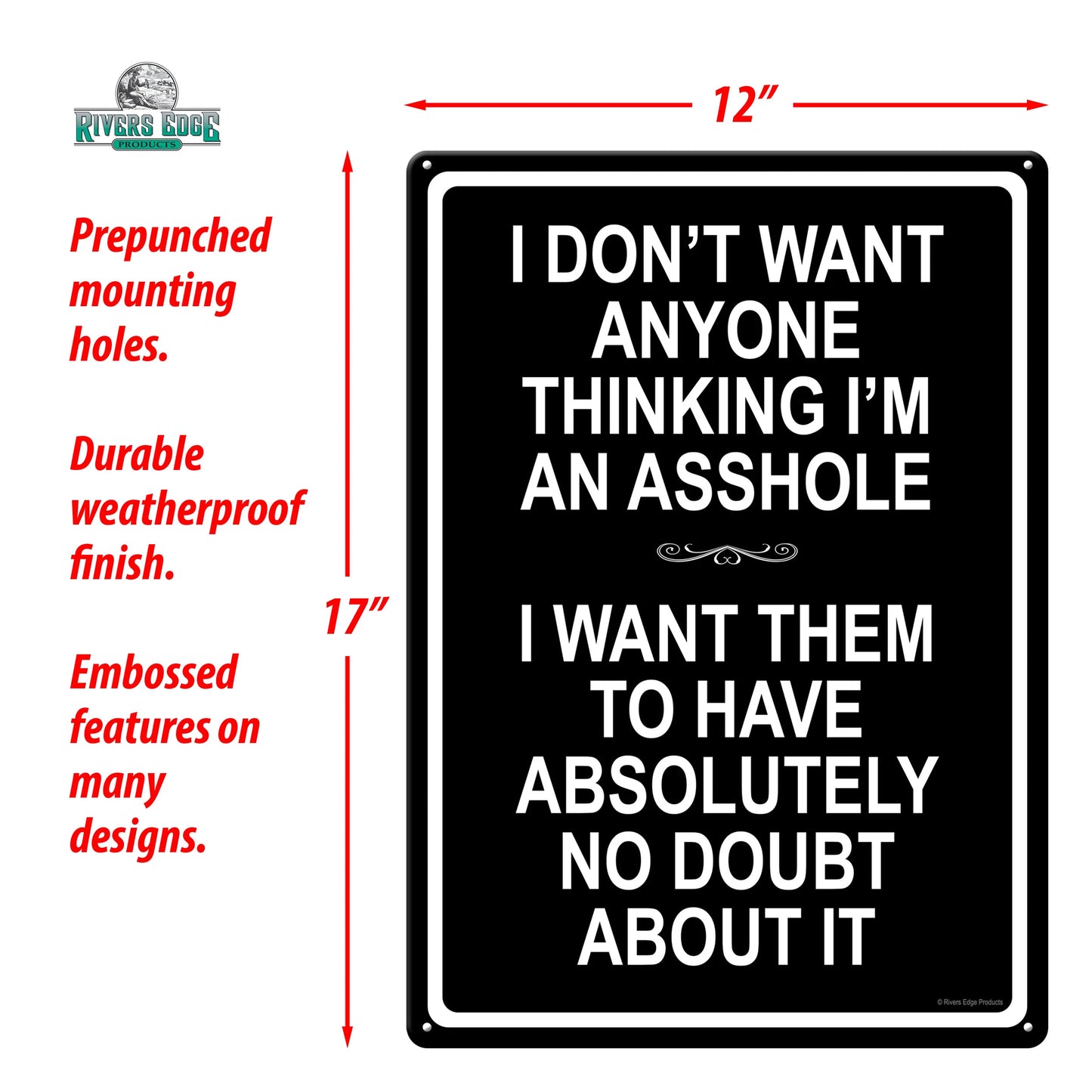 A-hole Metal Tin Sign