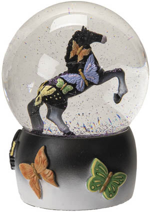 Black Beauty Painted Ponies Waterglobe