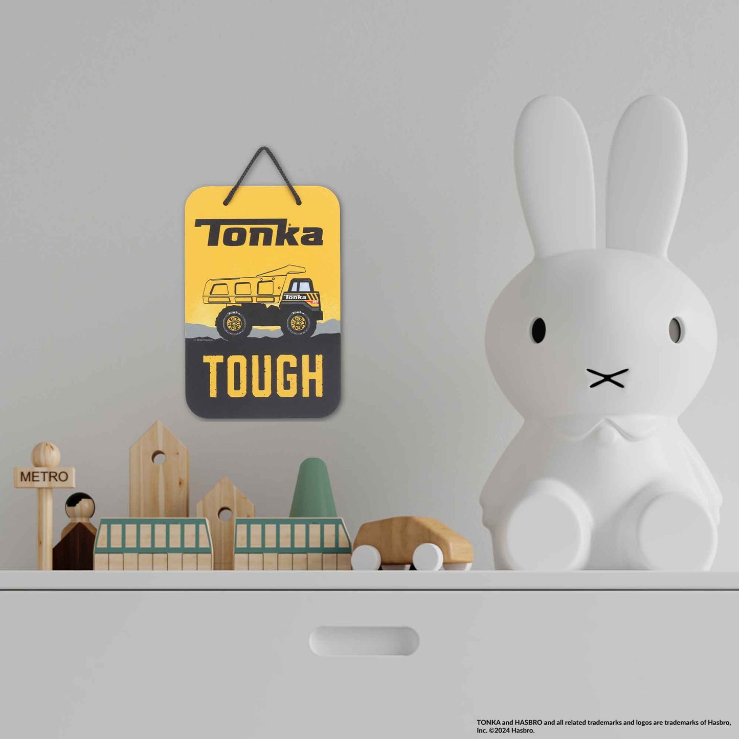Hasbro Tonka Tough Dump Truck Hanging Metal Sign