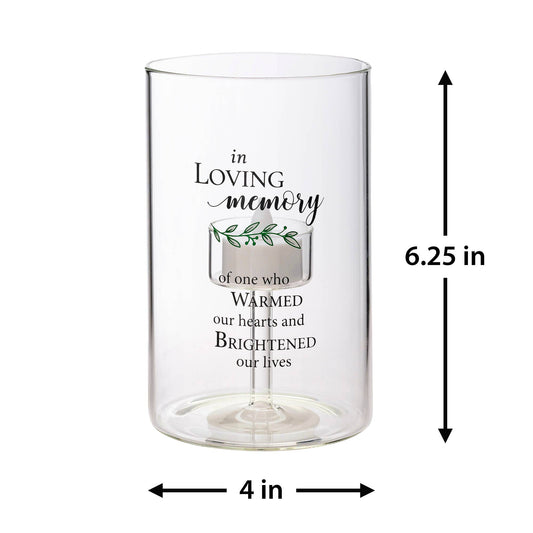 Glass Memorial Tea Light Holder