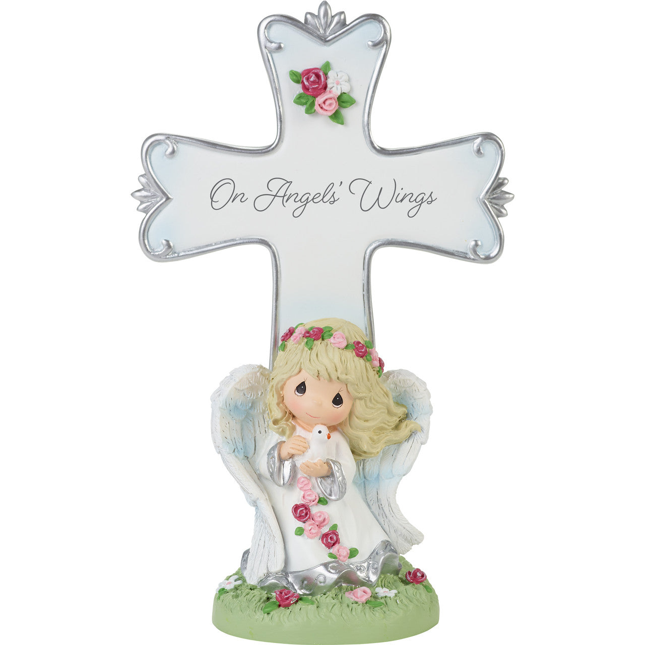 On Angels' Wings Precious Moments Cross