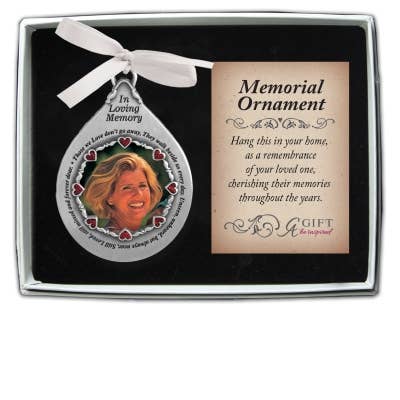 Tear Shape Female Memorial Photo Ornament