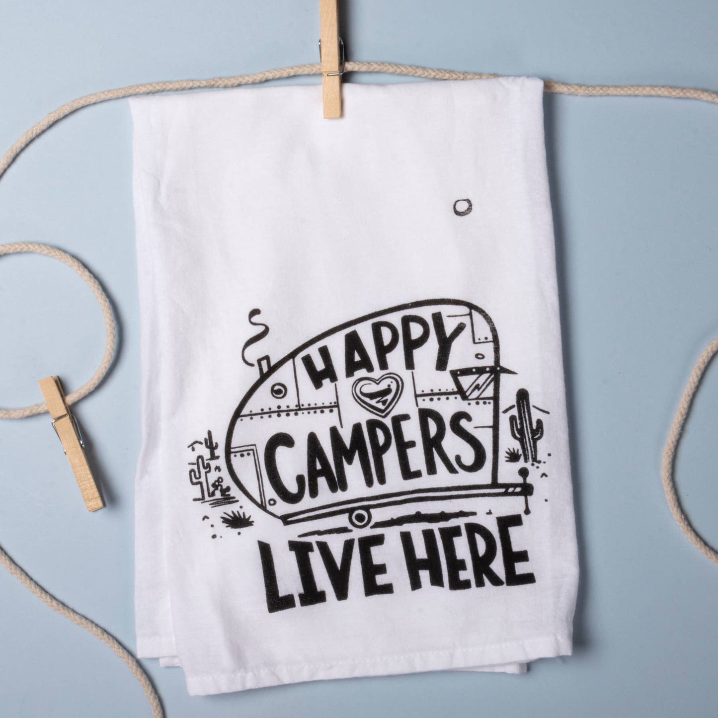 Happy Campers Live Here Towel