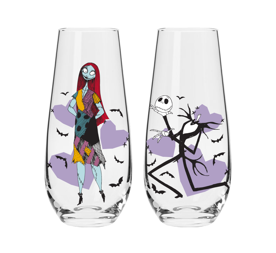 Nightmare Before Christmas 2pc Stemless Glass Set