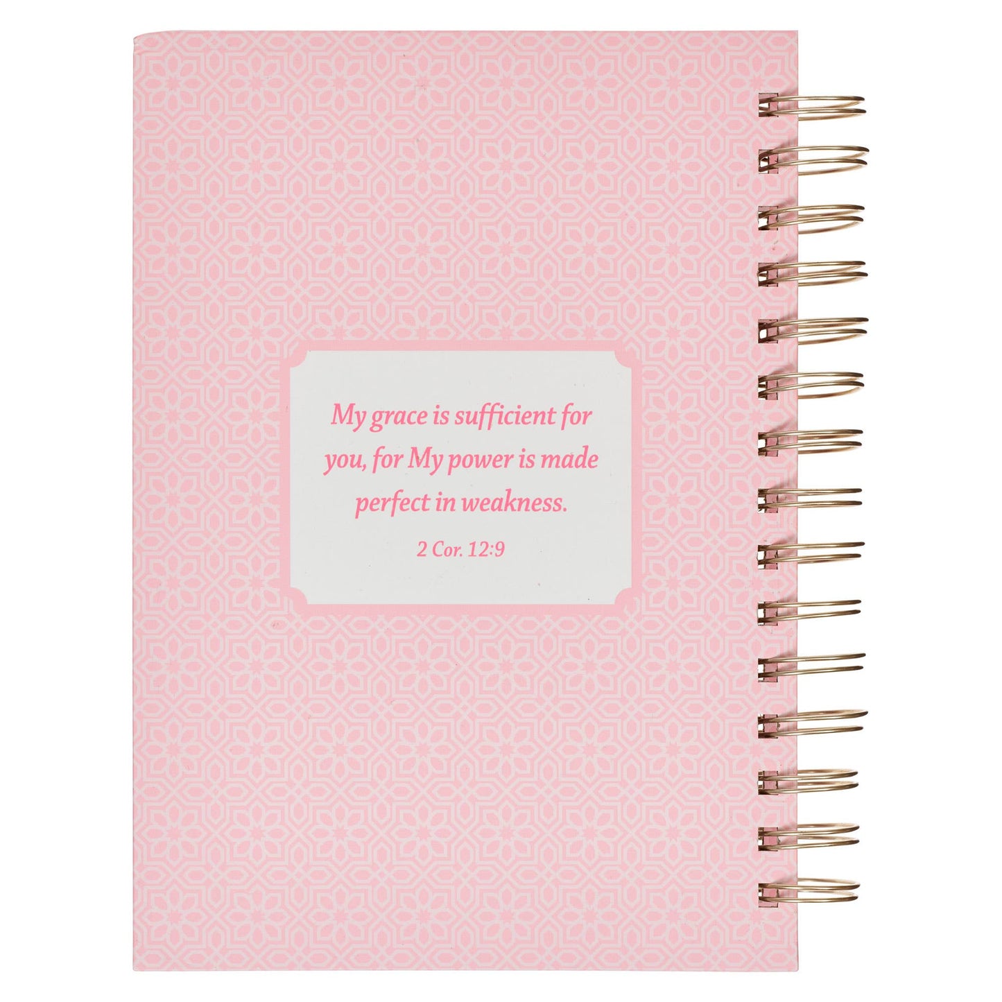 My Grace..Wirebound Journal Pink My Grace 2 Cor. 12:9