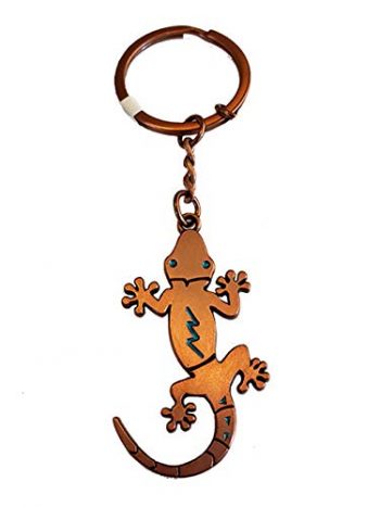 Gecko Keychain Az Tag Bronze