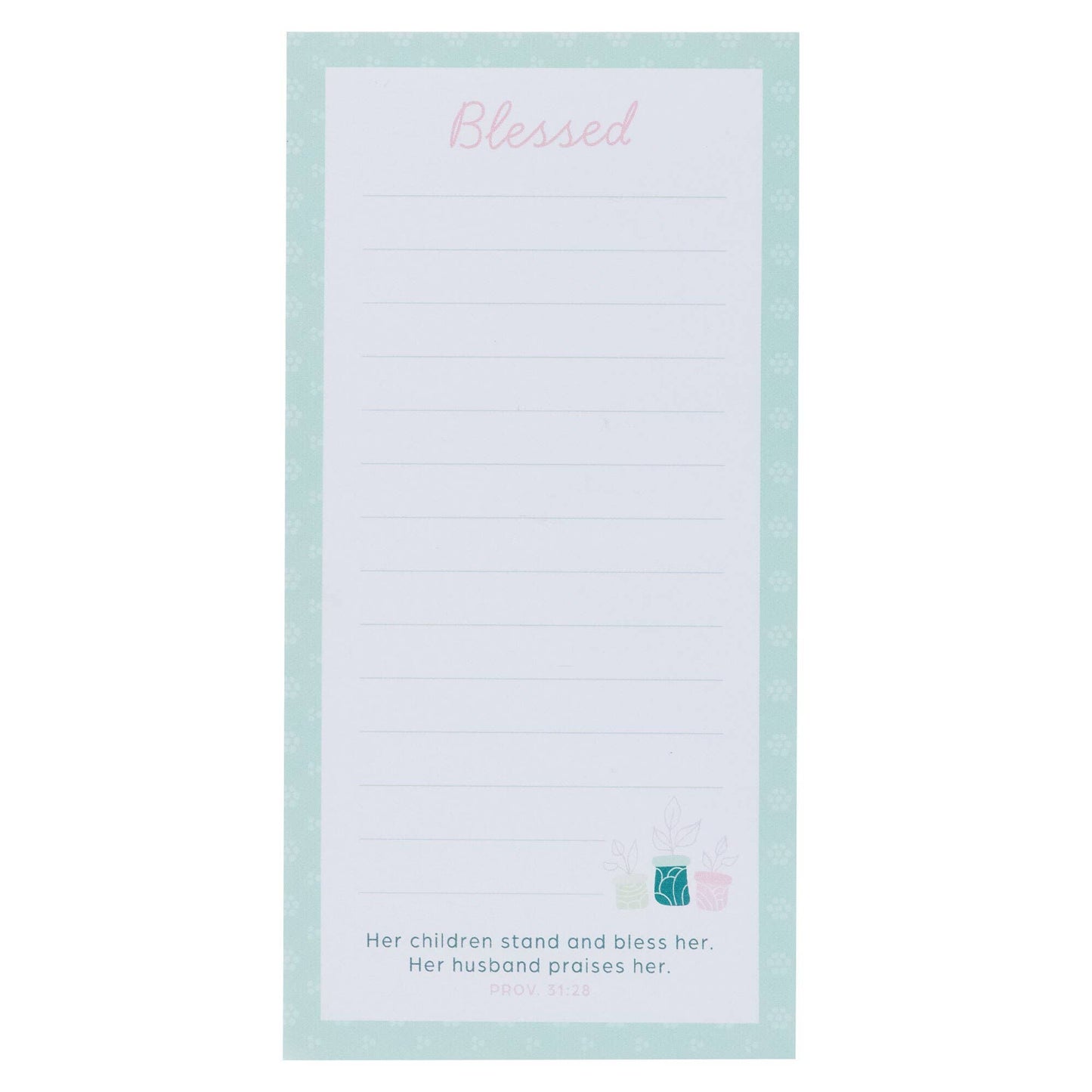 Magnetic Notepad w/pen Blessed Prov. 31:28
