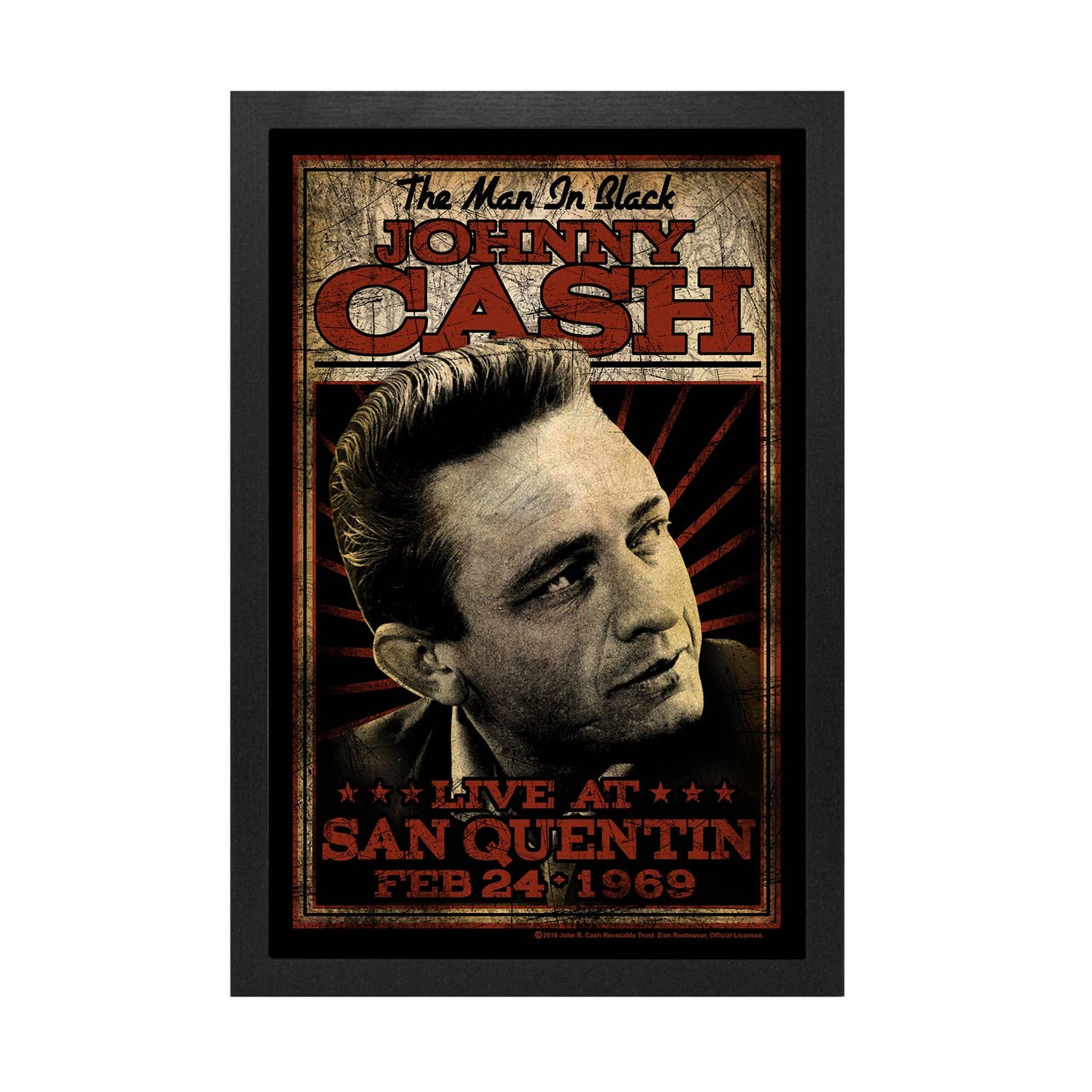 Johnny Cash - Live San Quentin Framed Print