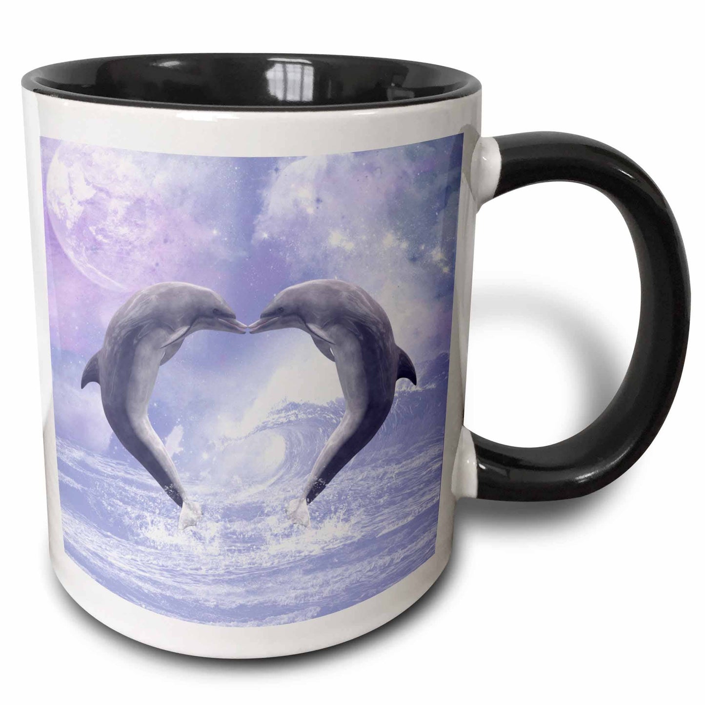 Two Kissing Dolphins Mug