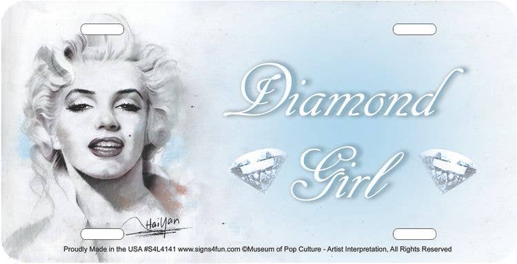 Marilyn Diamond Girl - License Plate