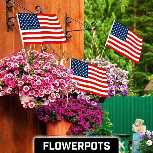 Handheld American USA Stick Flags