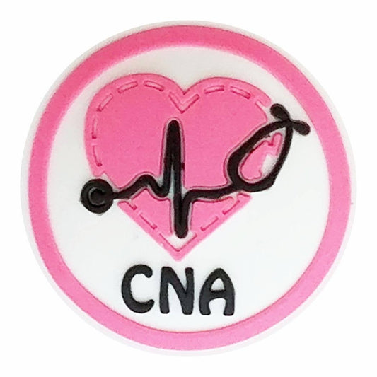 CNA Pink Heart Badge Holder