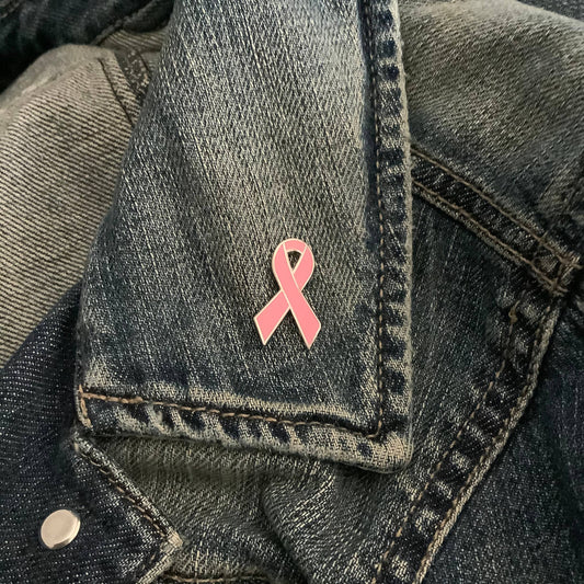 Pink Awareness Ribbon Enamel Pin