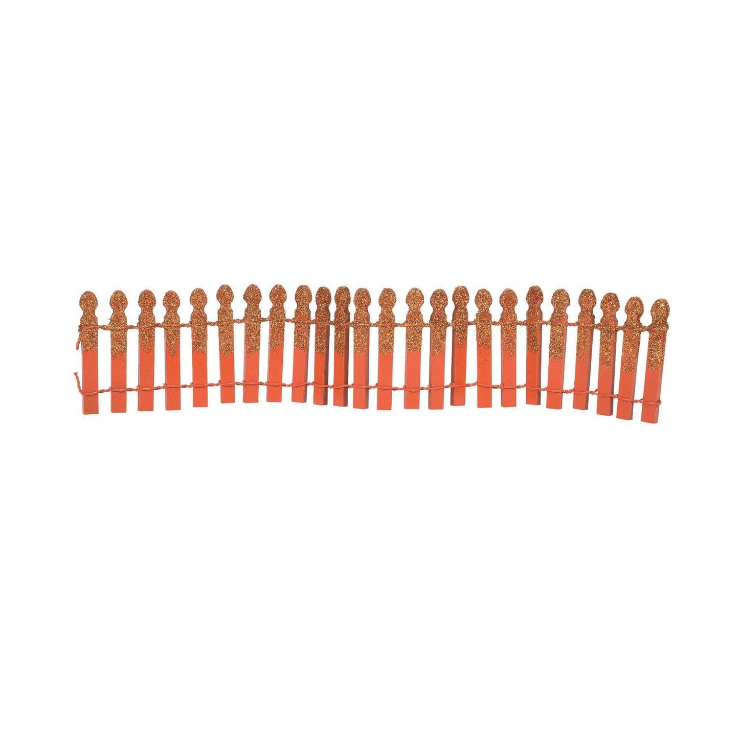 Pumpkin Orange Glitter Fence Accessory