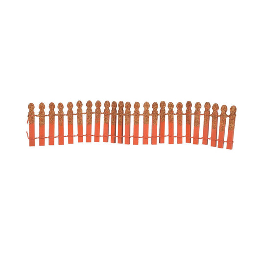 Pumpkin Orange Glitter Fence Accessory