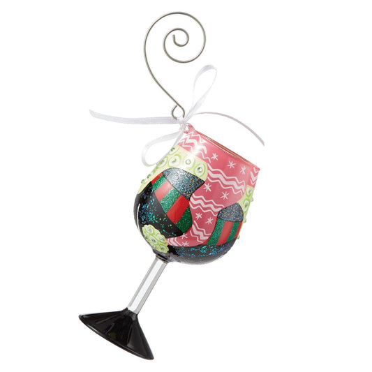 Dressed for the Holidays Lolita Mini Wine Glass Ornament