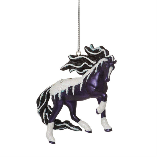 Painted Ponies Ornament "Frosted Black Magic"