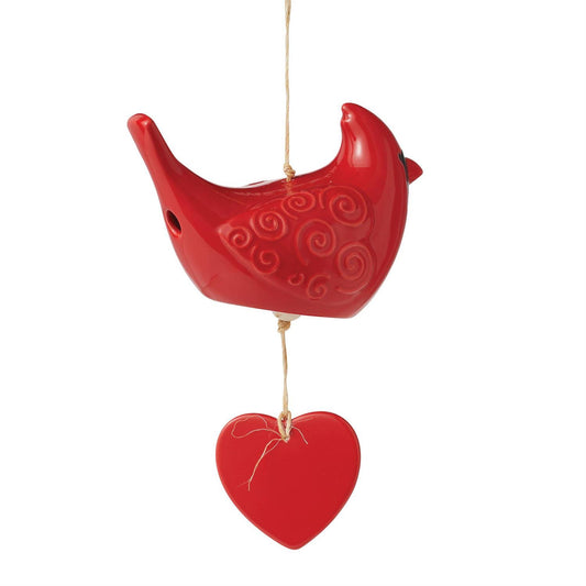 Cardinal Ceramic Windchime
