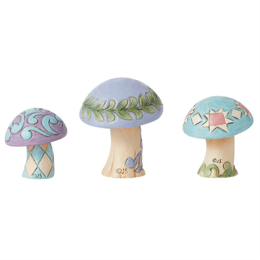 Mushroom Jim Shore Set of 3 Figurines