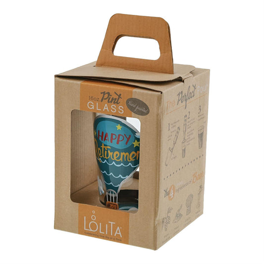 Happy Retirement Lolita Beer Pilsner Pint Glass