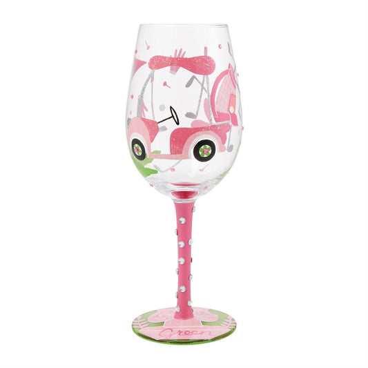 Queen of the Green Lolita Wine Glass