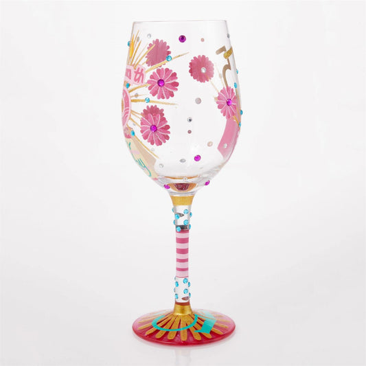 Happy 75th Birthday Lolita Wine Glass