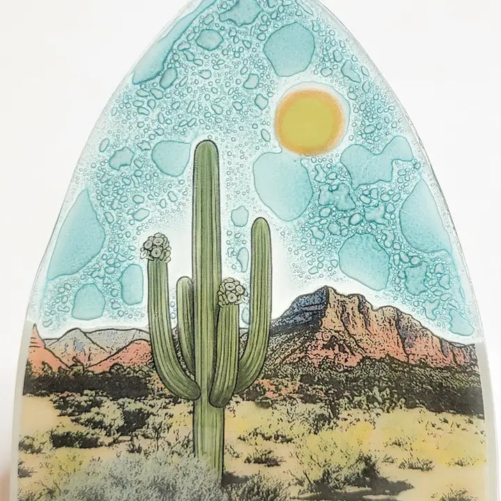 Saguaro Cactus Glass Nightlight