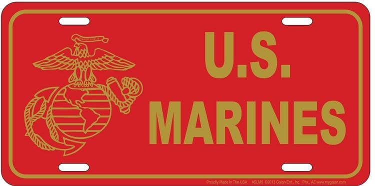 Marines Red - License Plate