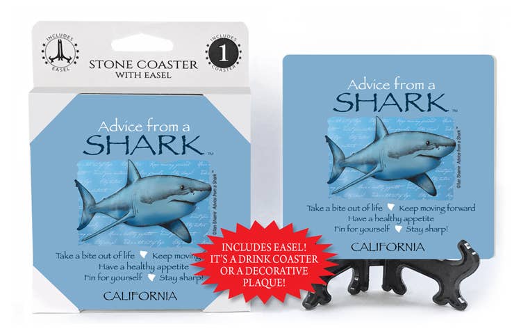 Advice From a Shark Coaster