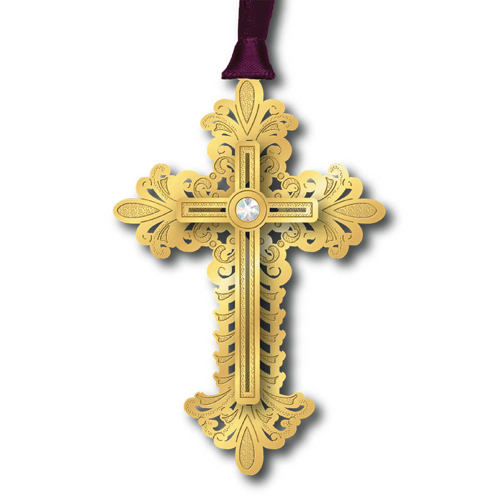 Gold Cross Ornament