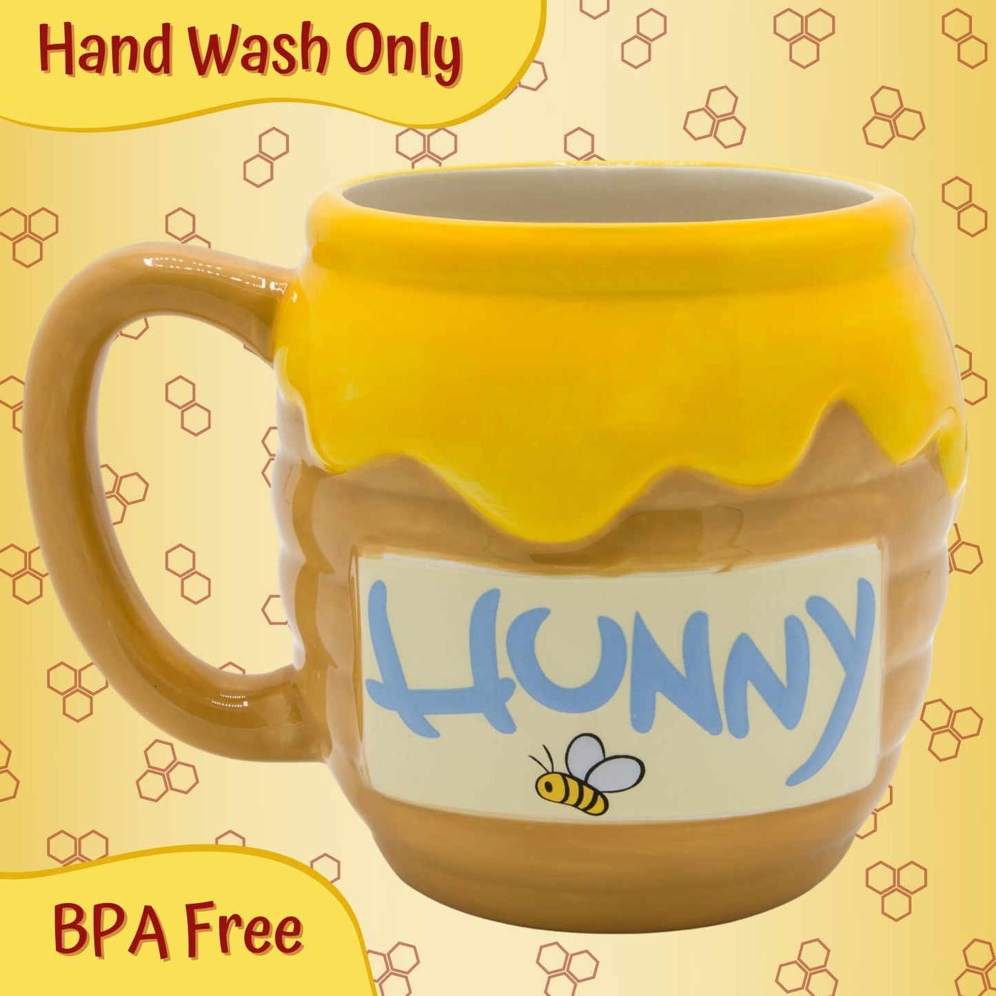 Winnie the Pooh Honey Pot Ceramic 3D Sculpted Mug