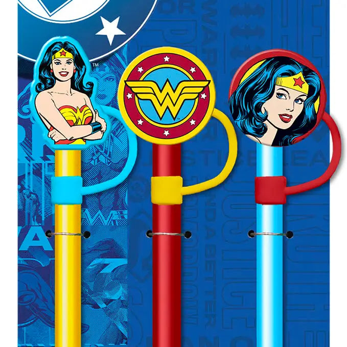 Wonder Woman Straw Topper Set/3