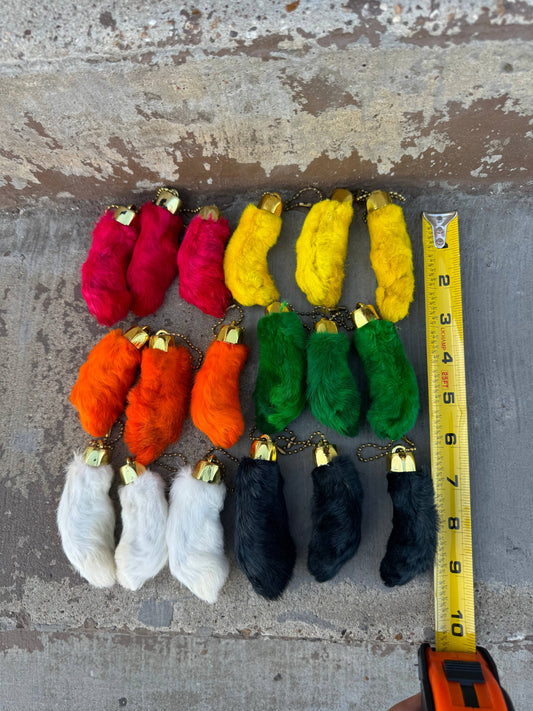 Lucky Rabbit foot - Genuine : Red