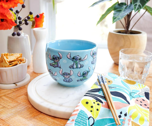 Lilo and Stitch Ramen Bowl with Chopsticks