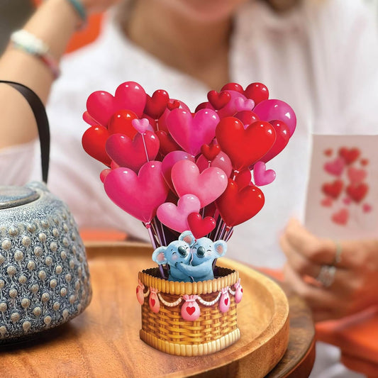 Mini Heart Balloons FreshCut Paper - Pop Up Flower Bouquet