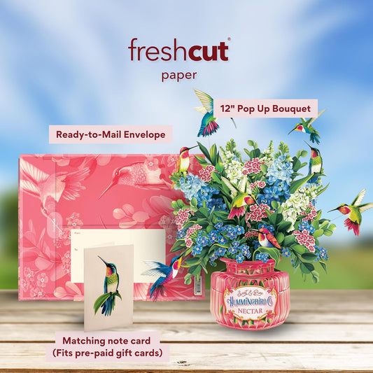 Hummingbird Oasis FreshCut Paper - Pop Up Flower Bouquet