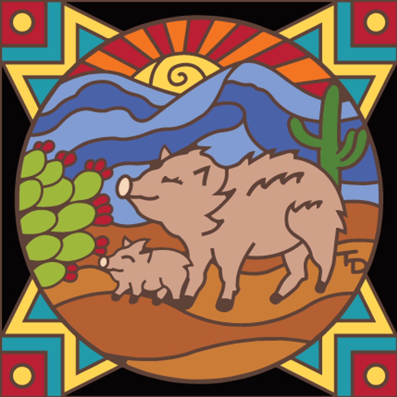 Desert Javelina Tile