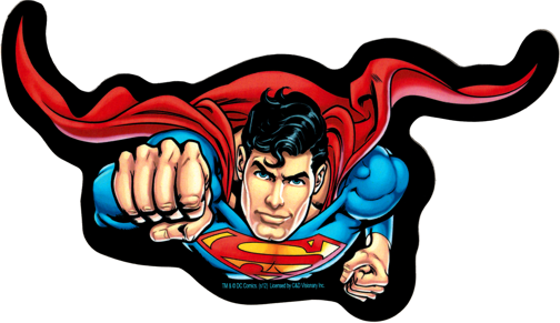 Superman Flying at You Sticker