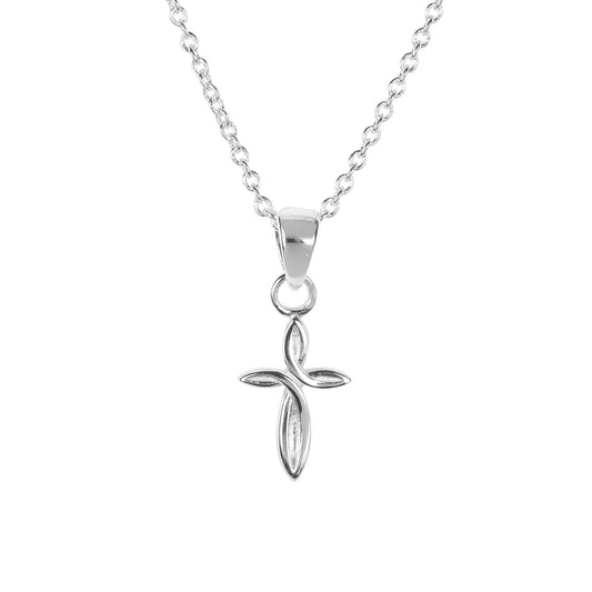 To My Granddaughter Petal Cross Necklace