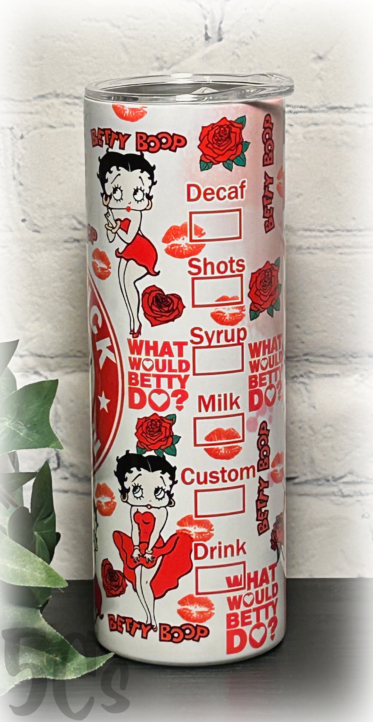 Betty Boop Starbucks 20oz Skinny Tumbler