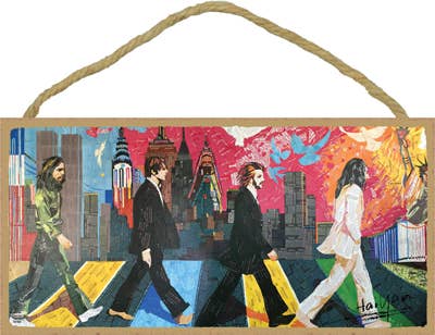 The Beatles Abbey Road Wood Sign