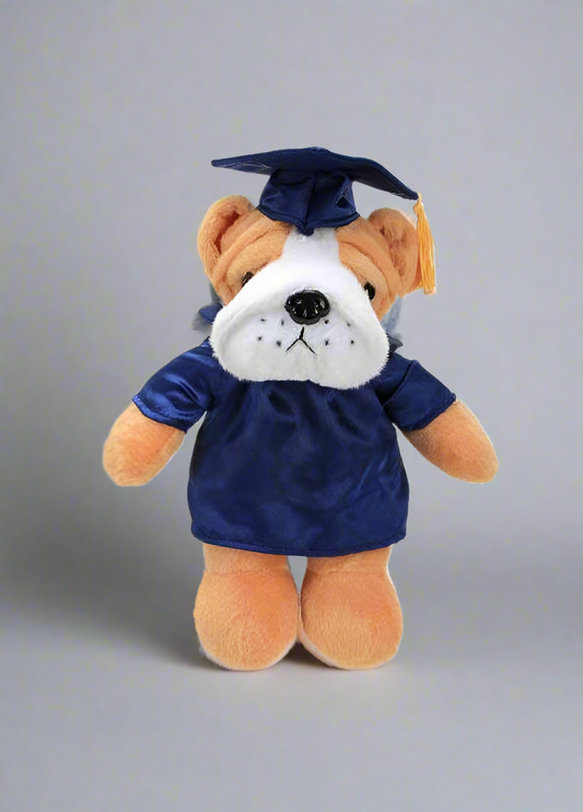 Graduation Stuffed Bulldog