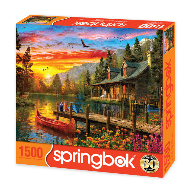 Cabin Evening Sunset Puzzle