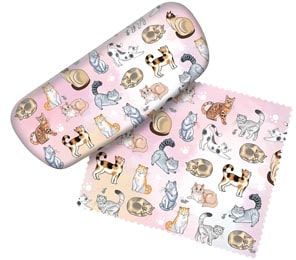 Cat Doodles Eyeglass Case